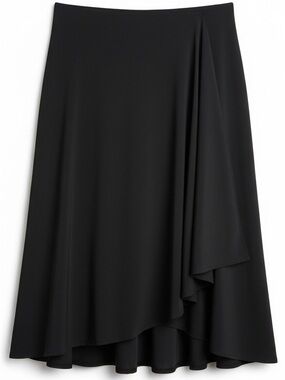 The Limited Black Asymmetrical Wrap Skirt